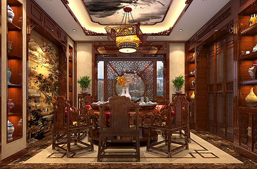 新盈镇温馨雅致的古典中式家庭装修设计效果图